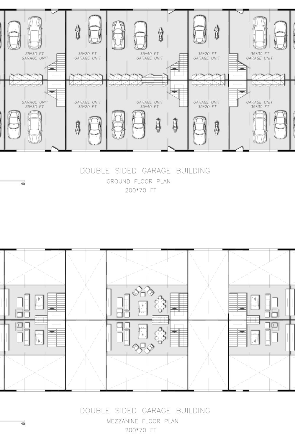 Double Sided Garage Plans